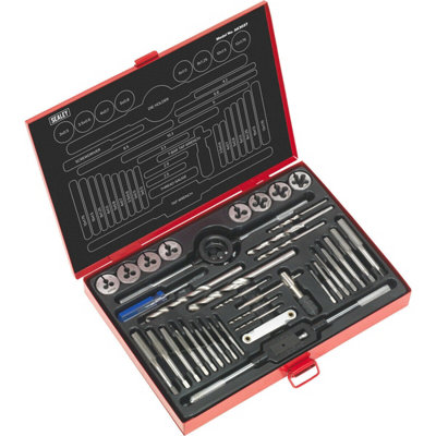 Comprehensive 37Pc Metric Tap And Die Set For Precision Threading M3 To M12 from B&Q
