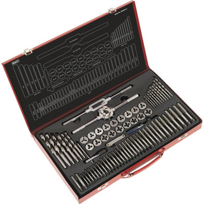 76-Piece Metric Tap And Die Set For M3 To M12Professional Grade Threading Tools from B&Q