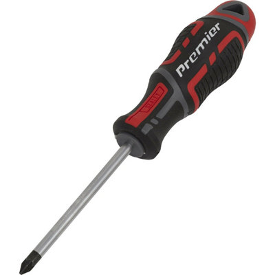  - Premium Pozi Screwdriver 1 X 75mm With Ergonomic Grip And Magnetic Tip