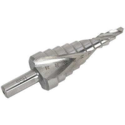 Hss 4341 Precision Spiral Flute Step Drill Bit For 4mm To 22mm Holes from B&Q