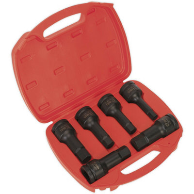  - Premium 6 Piece Impact Hex Socket Bit Set With 3/4 Inch Drive In Chromoly Steel