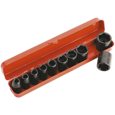 10 Piece Impact Socket Set - 1/2" Square Drive - Walldrive Socket - Storage Case 5056524246412 - Image 3