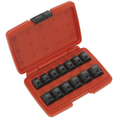  - 13-Piece Low Profile Walldrive Impact Socket Set1/2" Drive In Chromoly Steel