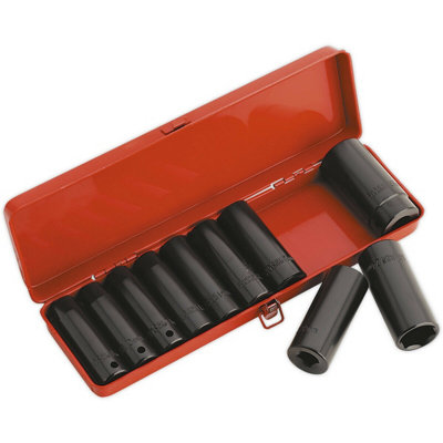  - Comprehensive 10 Piece Impact Socket Set1/2 Inch DriveDeep Corrosion Resistant Sockets