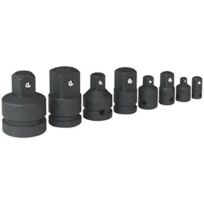 8 Piece Impact Socket Adaptor SetDrop Forged SteelCorrosion Resistant from B&Q