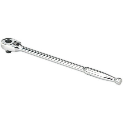  - Premium Long Reach 48-Tooth Pear-Head Ratchet Wrench With Flip Reverse Feature