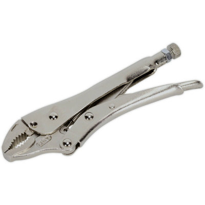 180mm Locking PliersCurved Deeply Serrated 35mm JawsHardened Teeth from B&Q