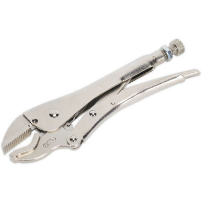 225mm Premium Grip Locking Pliers With Spring-Loaded Mechanism And Durable Steel Construction from B&Q