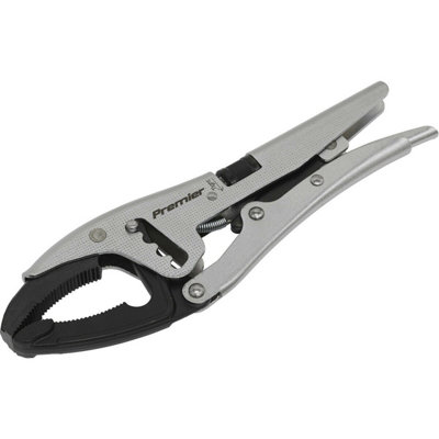 250mm Extra-Wide Locking Pliers With 90mm Jaw CapacityDurable Chrome Molybdenum Construction from B&Q