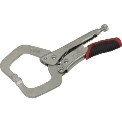  - 170mm Locking C-Clamp Pliers With 0-50mm Jaw Capacity And Knurled Adjustment