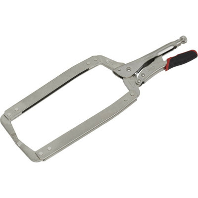 High-Quality 455mm Locking C-Clamp Pliers With 0-160mm Jaw Capacity from B&Q