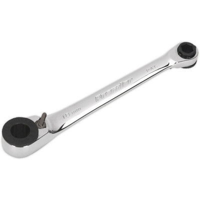 - 120mm Reversible Ratchet Spanner For 1/4" And 10mm Hex72-Tooth Precision Tool