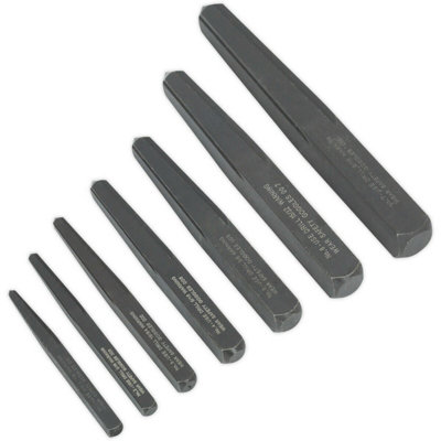 7 Piece Square Type Screw Extractor SetHeat Treated SteelScrew Removal from B&Q