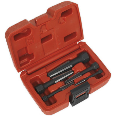 5 Piece Double Edge Screw Extractor SetDamaged Bolt & Screw ExtractionCase from B&Q