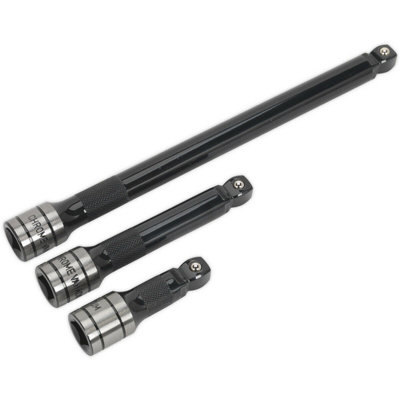 Premium 3 Piece Wobble And Rigid Extension Bar Set With Deep Knurling from B&Q