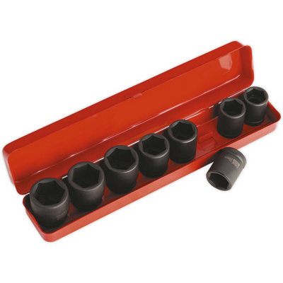  - Premium 8 Piece Impact Socket Set3/4 Inch Drive For High Torque Applications