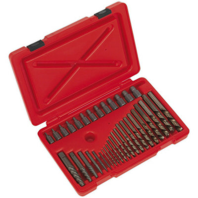 35 Piece Master Extractor SetScrew Bolt & Nut ExtractionStorage Case from B&Q
