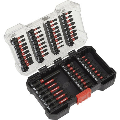 B&Q 55-Piece Professional Impact Grade Power Tool Bit Set With S2 Steel Bits And Storage Case