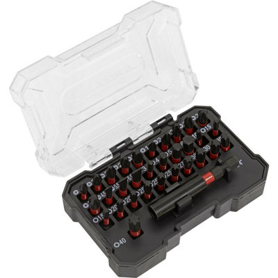  - 42 Piece Impact Grade Power Tool Bit SetS2 Steel BitsPlastic Storage Case
