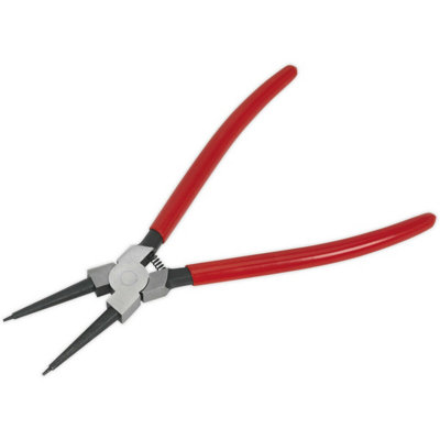 - 230mm Spring Loaded Straight Nose Internal Circlip Pliers With Non-Slip Tips