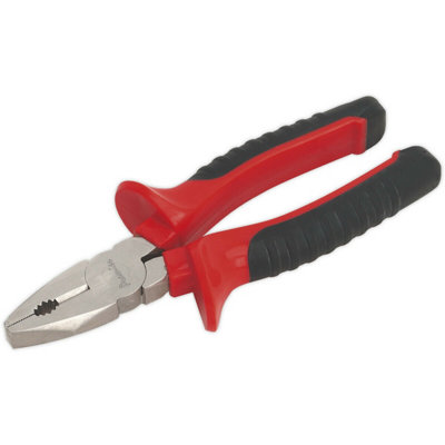 175mm Combination PliersDrop Forged Steel18mm Jaw CapacityComfort Grip from B&Q