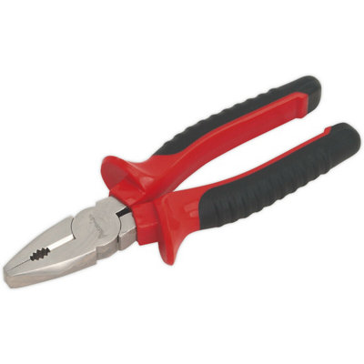 190mm Combination PliersDrop Forged Steel35mm Jaw CapacityComfort Grip from B&Q