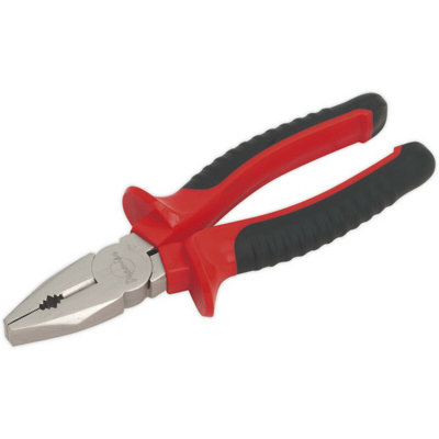 205mm Combination PliersDrop Forged Steel25mm Jaw CapacityComfort Grip from B&Q