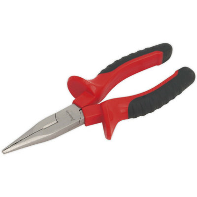  - 170mm Long Nose PliersSerrated JawsDrop Forged SteelHardened Cutters