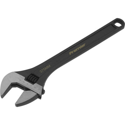 375mm Adjustable Drop Forged Steel Wrench41mm Offset Jaws Metric Calibration from B&Q