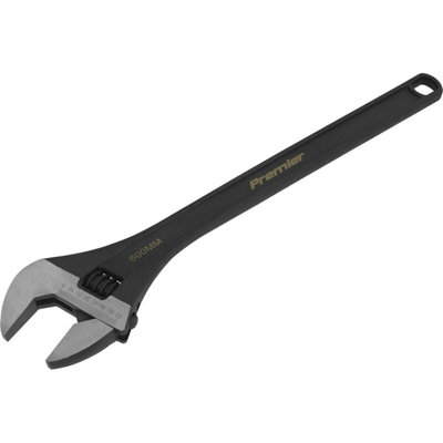 600mm Adjustable Drop Forged Steel Wrench60mm Offset Jaws Metric Calibration from B&Q
