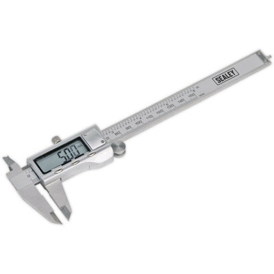 150mm Digital Vernier CalipersHardened & TemperedLcd DisplayCase from B&Q
