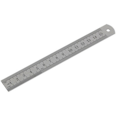 Premium 150mm Steel Ruler With Metric And Imperial Measurements For Precision Work from B&Q