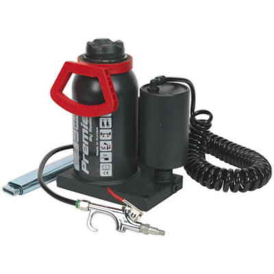 20 Tonne Hydraulic Bottle Jack For Air Or Manual Use447mm Max Height With Safety Features from B&Q