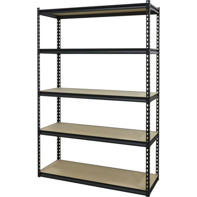 Heavy-Duty Warehouse Racking Unit With 5 Chipboard Shelves220Kg Capacity Each from B&Q