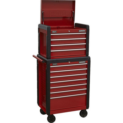  - Red 11 Drawer Combination Tool ChestVersatile Mobile Storage Solution