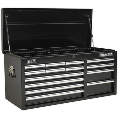 Lockable Black 14 Drawer Tool Chest1025mm Storage Solution from B&Q