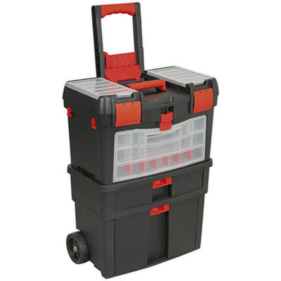 Multi-Compartment Portable Tool Chest With Wheels452 X 255 X 850mm from B&Q