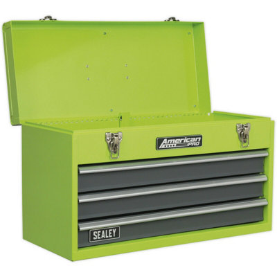 - Compact Green 2 Drawer Tool Chest510 X 225 X 300mm Portable Storage Solution
