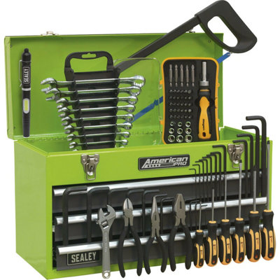  - High-Visibility 3 Drawer Portable Tool Chest With 93-Piece Tool Kit