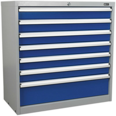 7 Drawer Industrial Cabinet - 900 X 450 X 900Mm - Heavy Duty Bb Drawer Slides 5056524259511 - Image 3