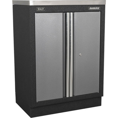  - 680mm Modular 2 Door Floor Cabinet With Adjustable Shelf And Aluminium Handles