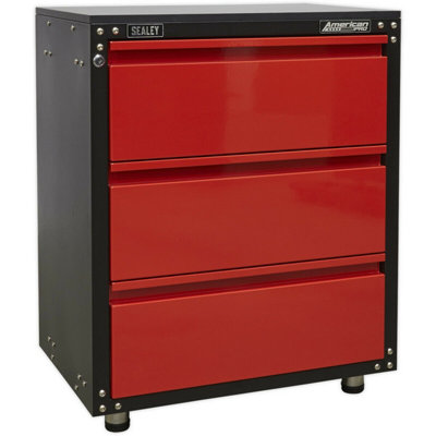 Versatile Modular 3 Drawer Cabinet With Worktop And Ball Bearing Slides For Garage Storage from B&Q