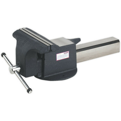Heavy-Duty Bench Mounted Steel Vice250mm Jaw WidthBuilt In Anvil from B&Q