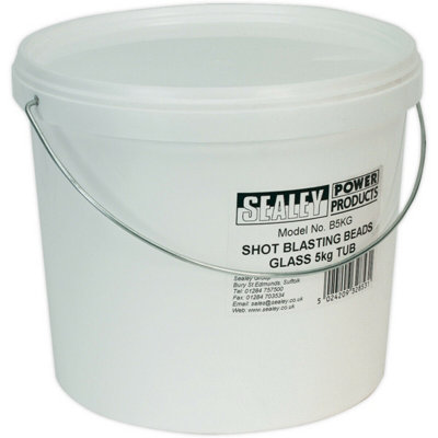 High-Quality 5Kg Shot Blasting Glass Beads For Sandblasting180 To 300 Micron Fine Abrasive from B&Q