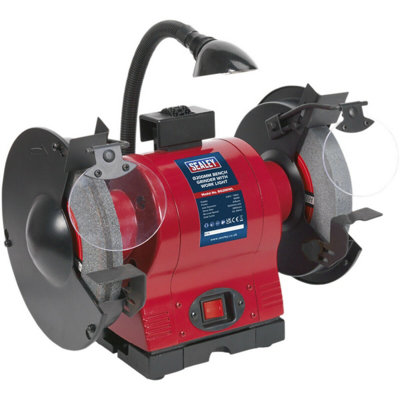 Powerful 200mm Bench Grinder With Built-In Dresser For Efficient Sharpening And Grinding from B&Q