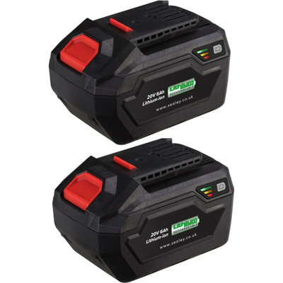  - 2 Pack 20V 6Ah Lithium-Ion Batteries For Sv20V Series Power Tools