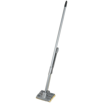 B&Q Plastic Squeeze Mop With 8 Inch Sponge - Handle Mounted Lever - Smooth Surfaces