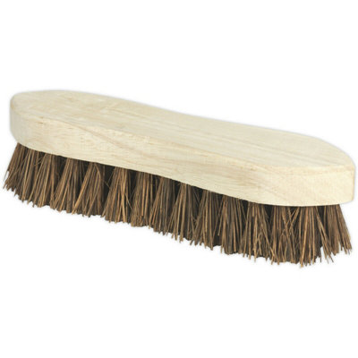 Heavy Duty 8 Inch Scrubbing BrushHardwood HandleStiff Bassine Bristles from B&Q