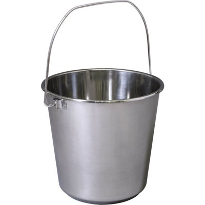 Durable 12L Stainless Steel Mop Bucket With Carry Handle For Home And Industrial Use from B&Q