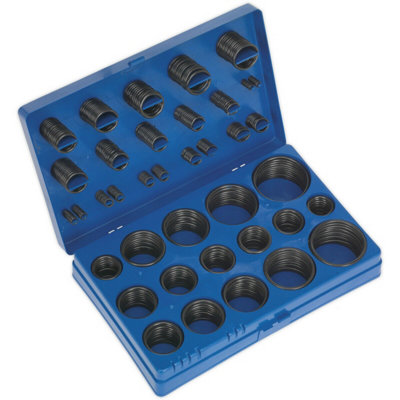 B&Q 407 Piece Rubber O-Ring Assortment - Imperial Sizing - Nitrile Rubber - 32 Sizes